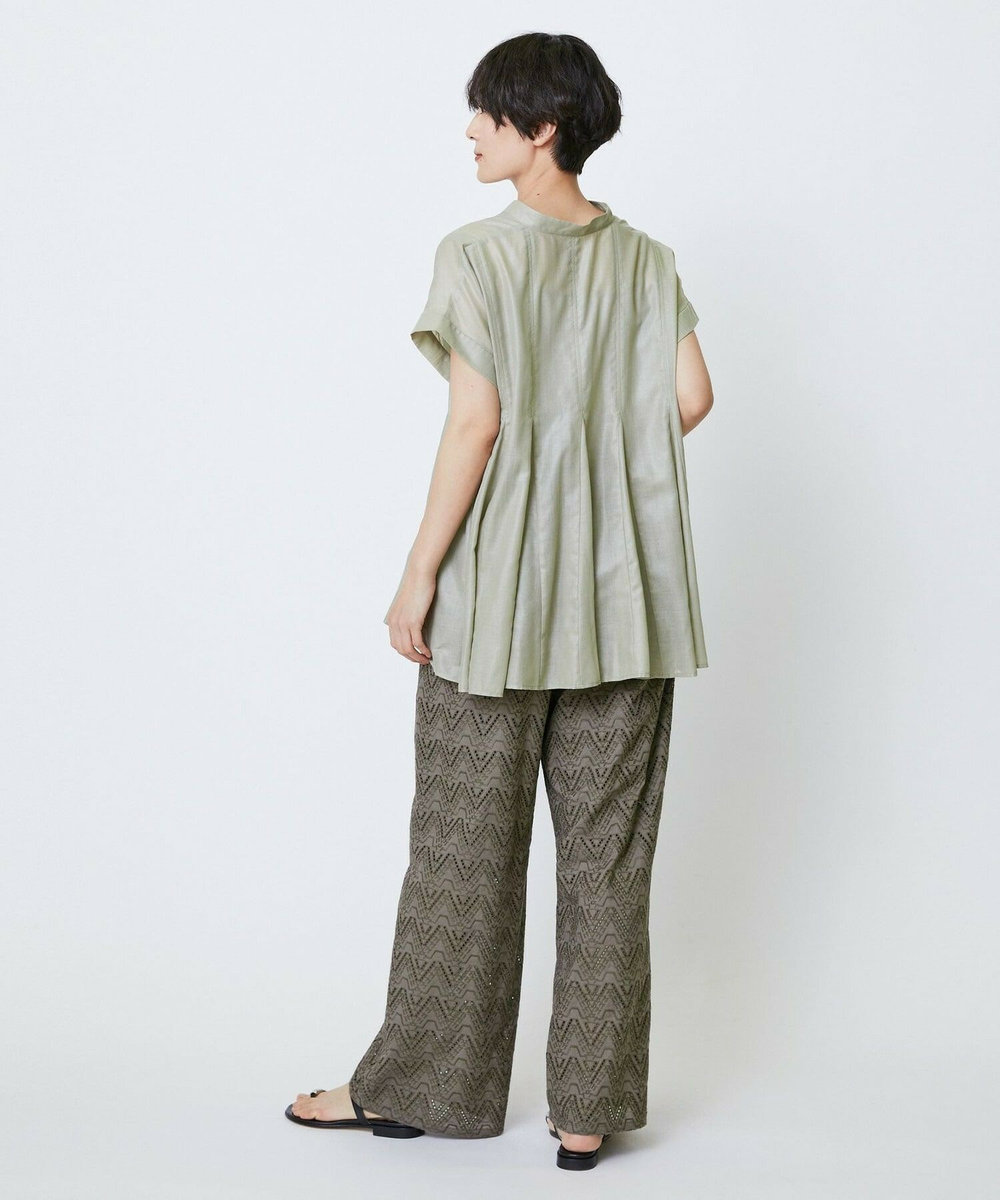 feerique feerique コットンレースワイドパンツ カーキ
