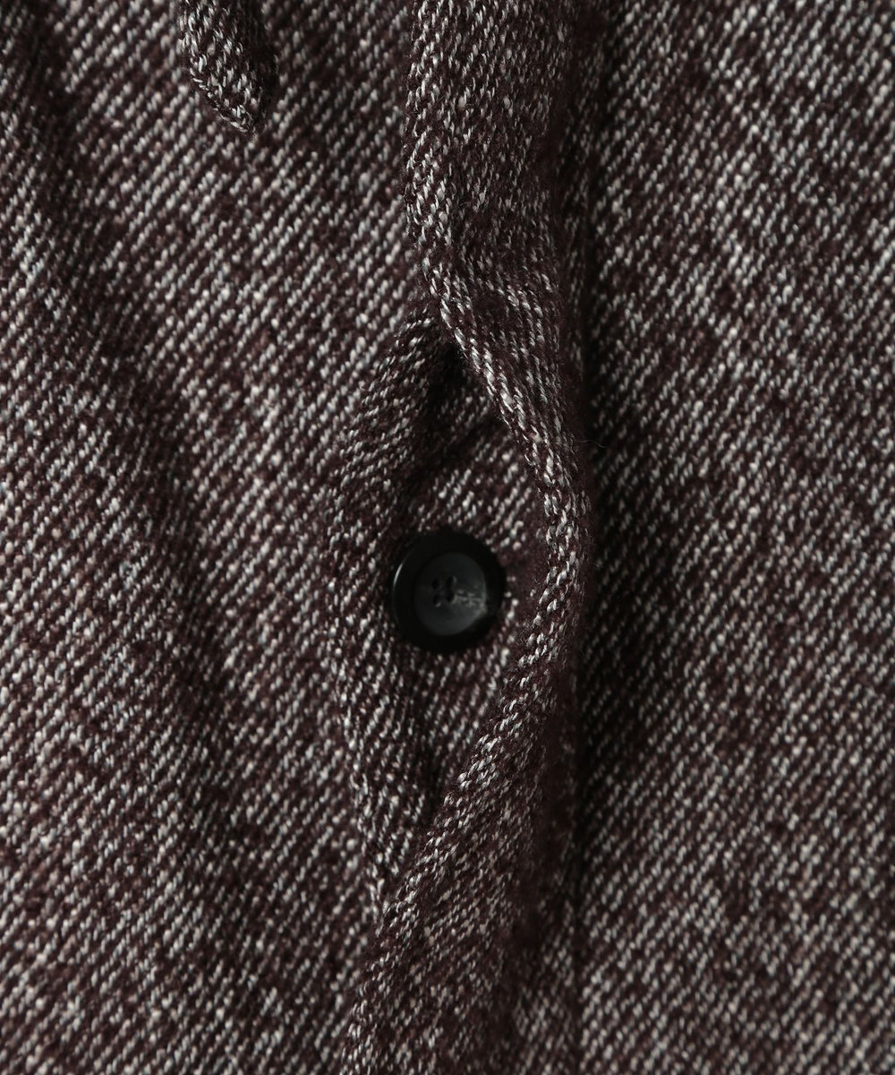 MEN'S BIGI トライスピンループツイードトレンチコート ボルドー