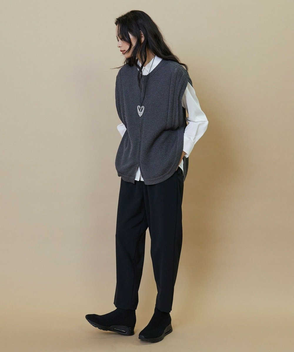 L'EQUIPE L'EQUIPE ×ASH ニットハイカットスニーカー ブラック