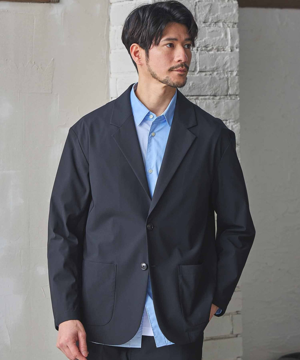 UNION STATION 【接触冷感】360度ストレッチ接触冷感ジャケット ネイビー