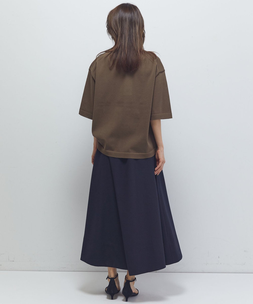 1er Arrondissement ドライニットTシャツ ブラウン