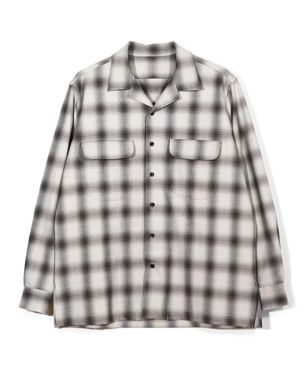 MEN'S BIGI ダブルポケットオンブレーチェックシャツ＜ストレッチ＞ ベージュ系その他