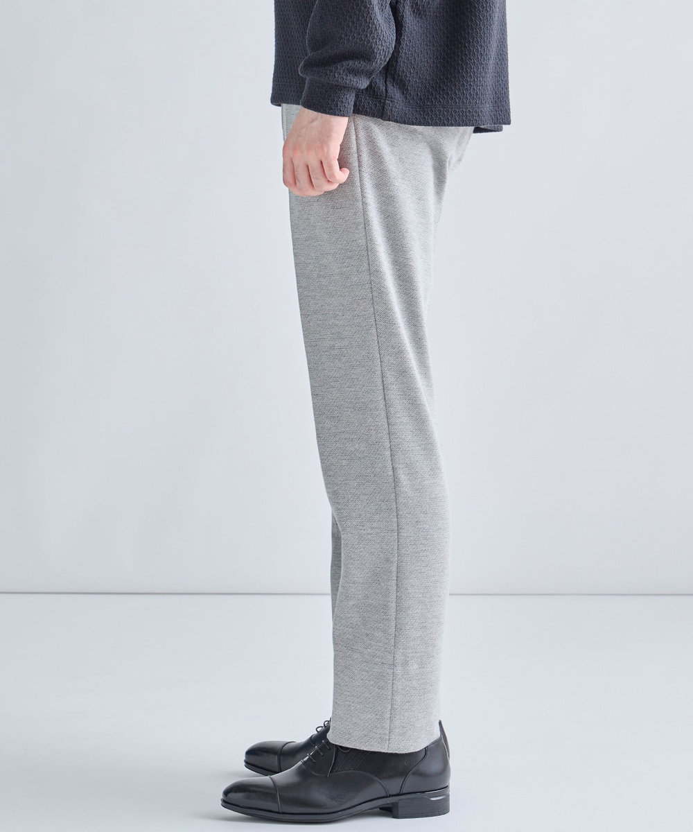MEN'S BIGI ウール混ツイルジャージスラックス ライトグレー