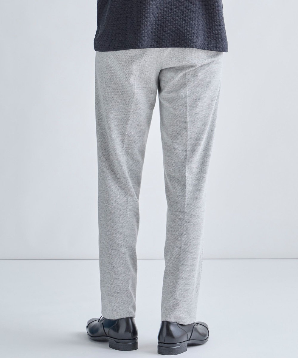 MEN'S BIGI ウール混ツイルジャージスラックス ライトグレー