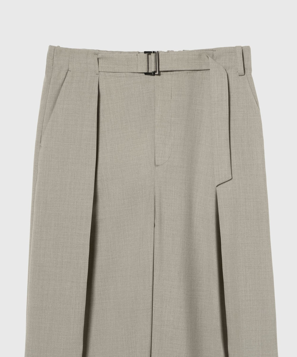 DÉPAREILLÉ TROPICAL WOOL GATHER PANTS / トロピカルウールギャザーパンツ ベージュ