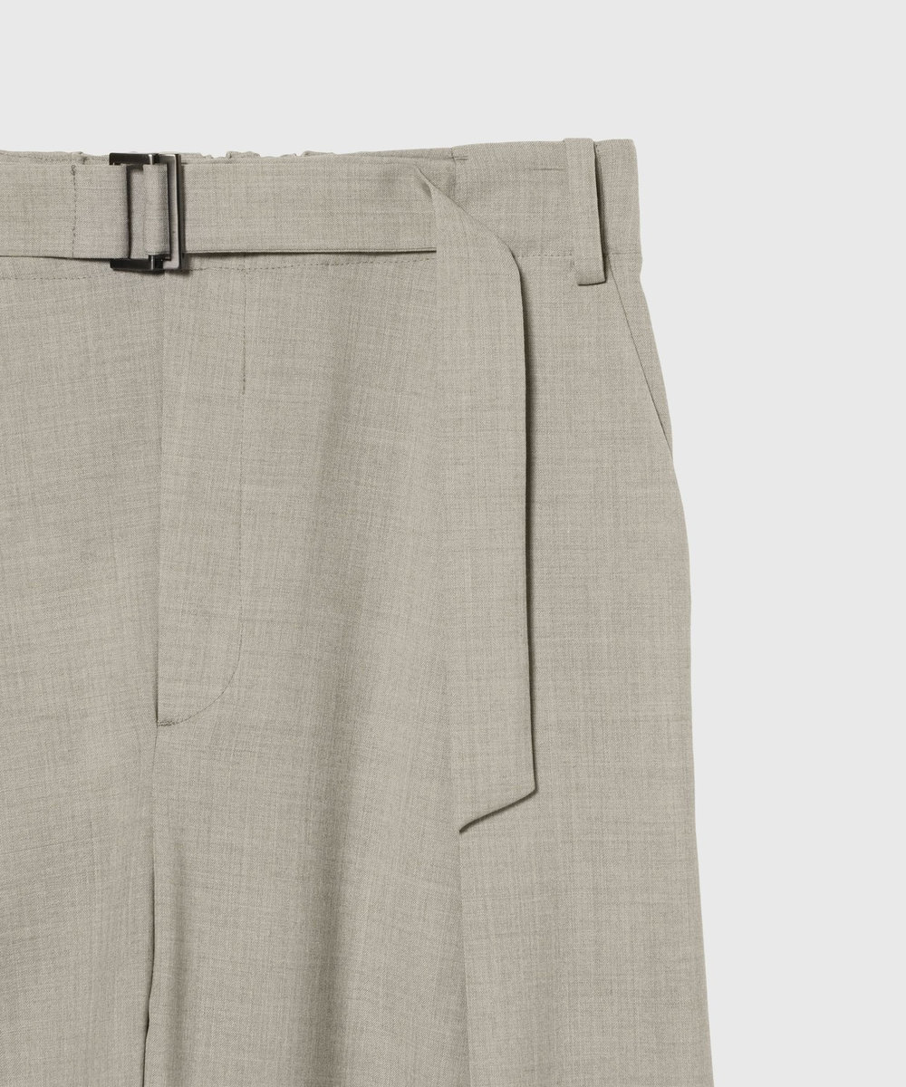 DÉPAREILLÉ TROPICAL WOOL GATHER PANTS / トロピカルウールギャザーパンツ ベージュ