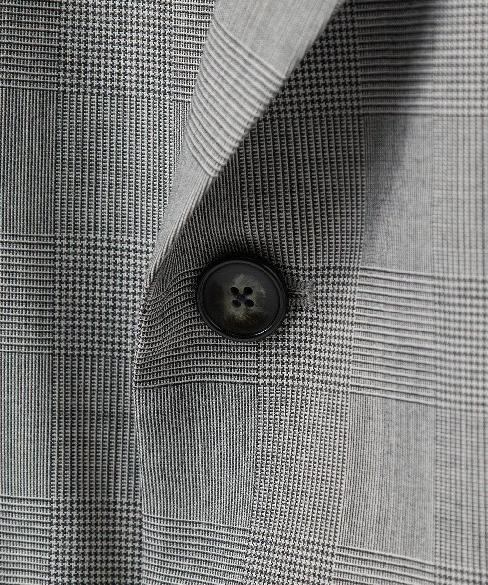 MEN'S BIGI SMART MERINOウールトロピカル/グレンチェック ダブルジャケット＜防シワ＞＜軽量＞＜ストレッチ＞ ブラック系その他