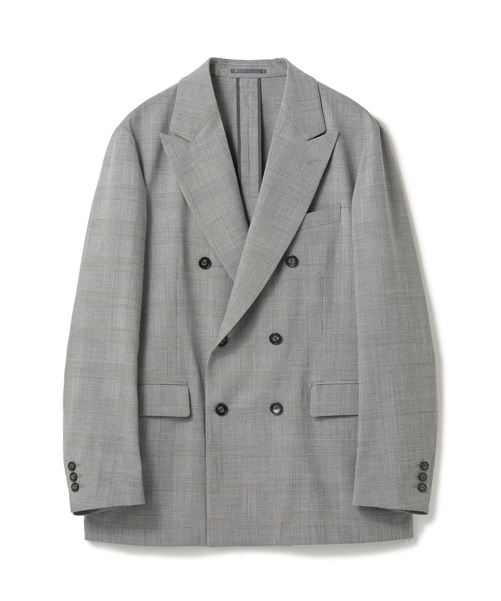 MEN'S BIGI SMART MERINOウールトロピカル/グレンチェック ダブルジャケット＜防シワ＞＜軽量＞＜ストレッチ＞ ブラック系その他