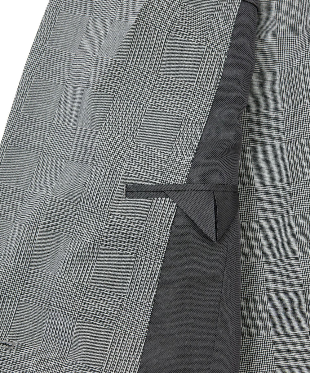 MEN'S BIGI SMART MERINOウールトロピカル/グレンチェック ダブルジャケット＜防シワ＞＜軽量＞＜ストレッチ＞ ブラック系その他