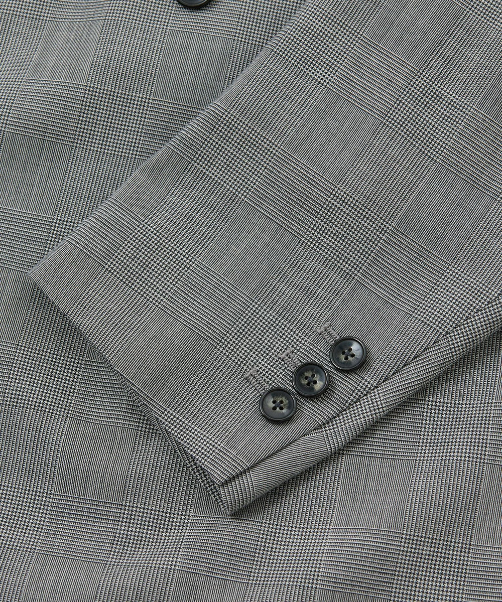MEN'S BIGI SMART MERINOウールトロピカル/グレンチェック ダブルジャケット＜防シワ＞＜軽量＞＜ストレッチ＞ ブラック系その他