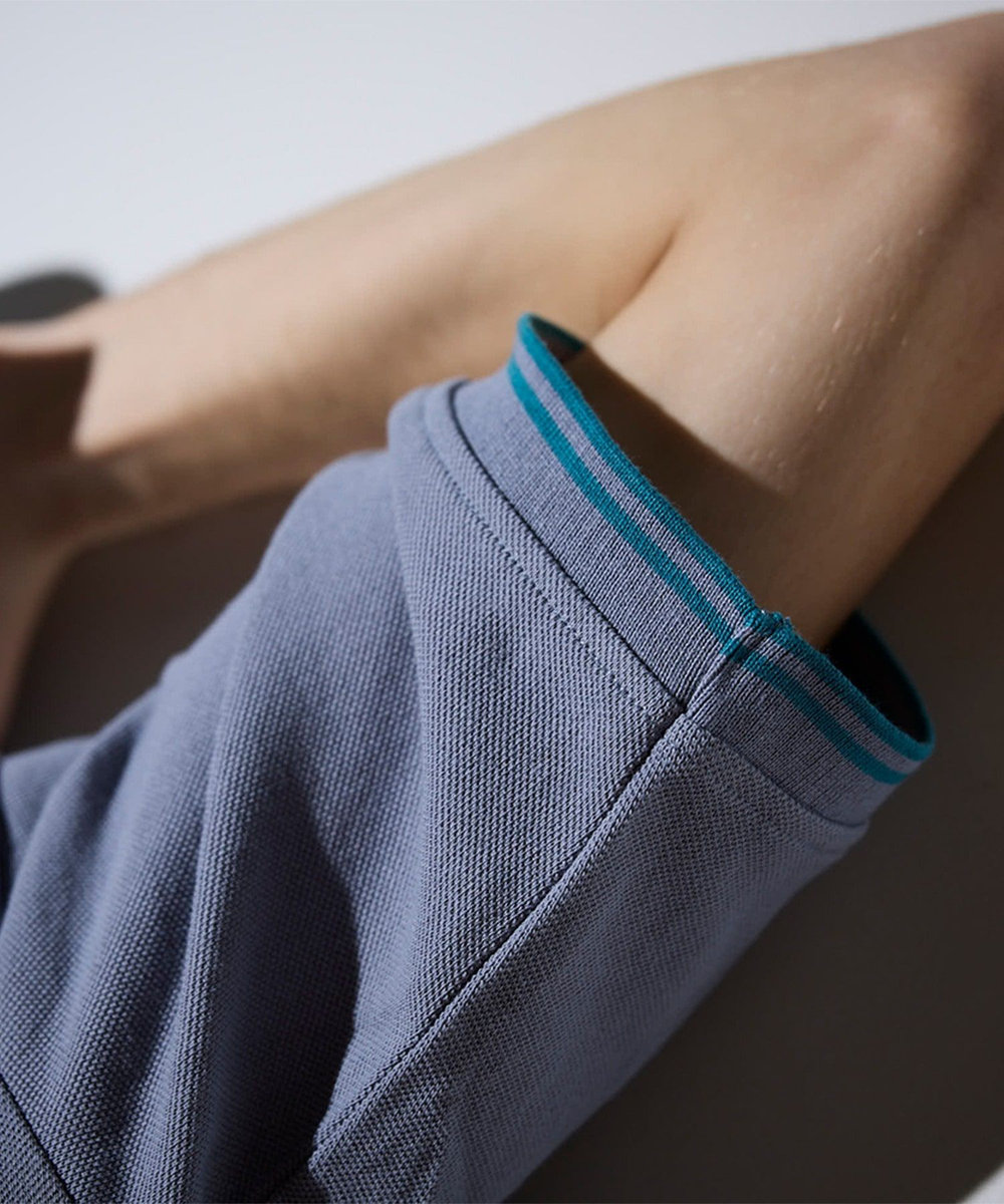 UNION STATION 【BEVERLY HILLS POLO CLUB】別注 コットンロゴ刺繍T サックスブルー