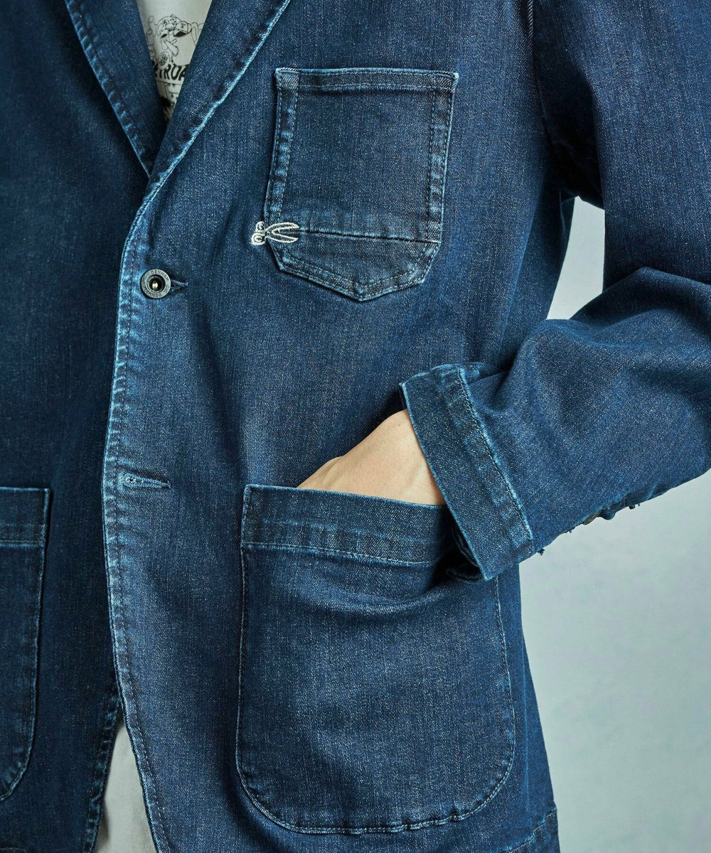 MEN'S BIGI 【DENHAM/デンハム】別注 デニムテーラードジャケット インディゴブルー
