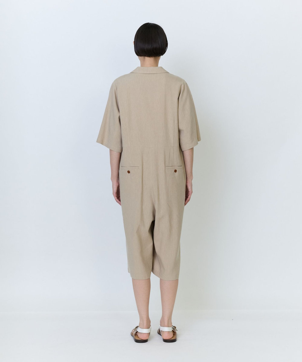 LOISIR テンセルコットンリネンオールインワン ベージュ