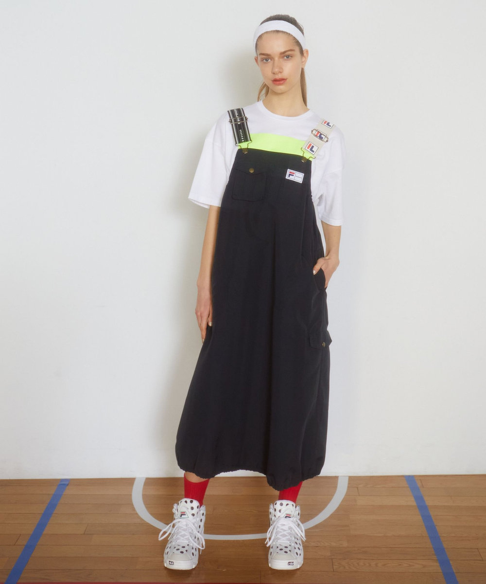 FRAPBOIS FILA×FRAPBOISジャンパースカート ブラック