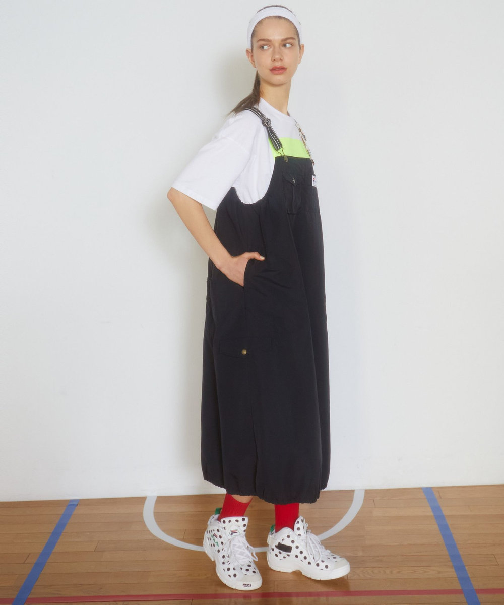FRAPBOIS FILA×FRAPBOISジャンパースカート ブラック