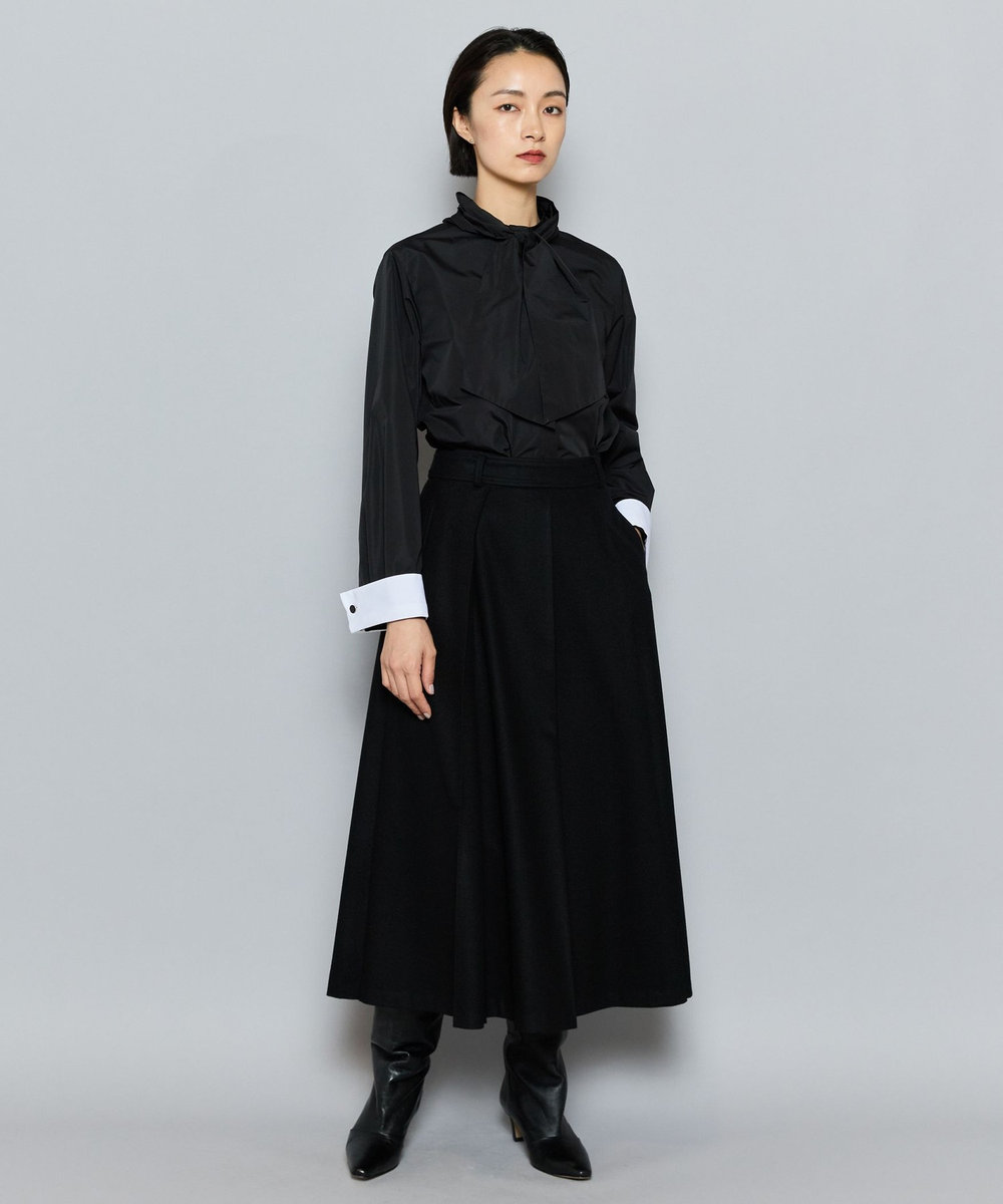 L'EQUIPE COUTURIER W/CASHフランネルスカート ブラック
