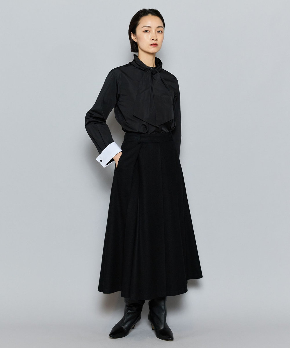 L'EQUIPE COUTURIER W/CASHフランネルスカート ブラック