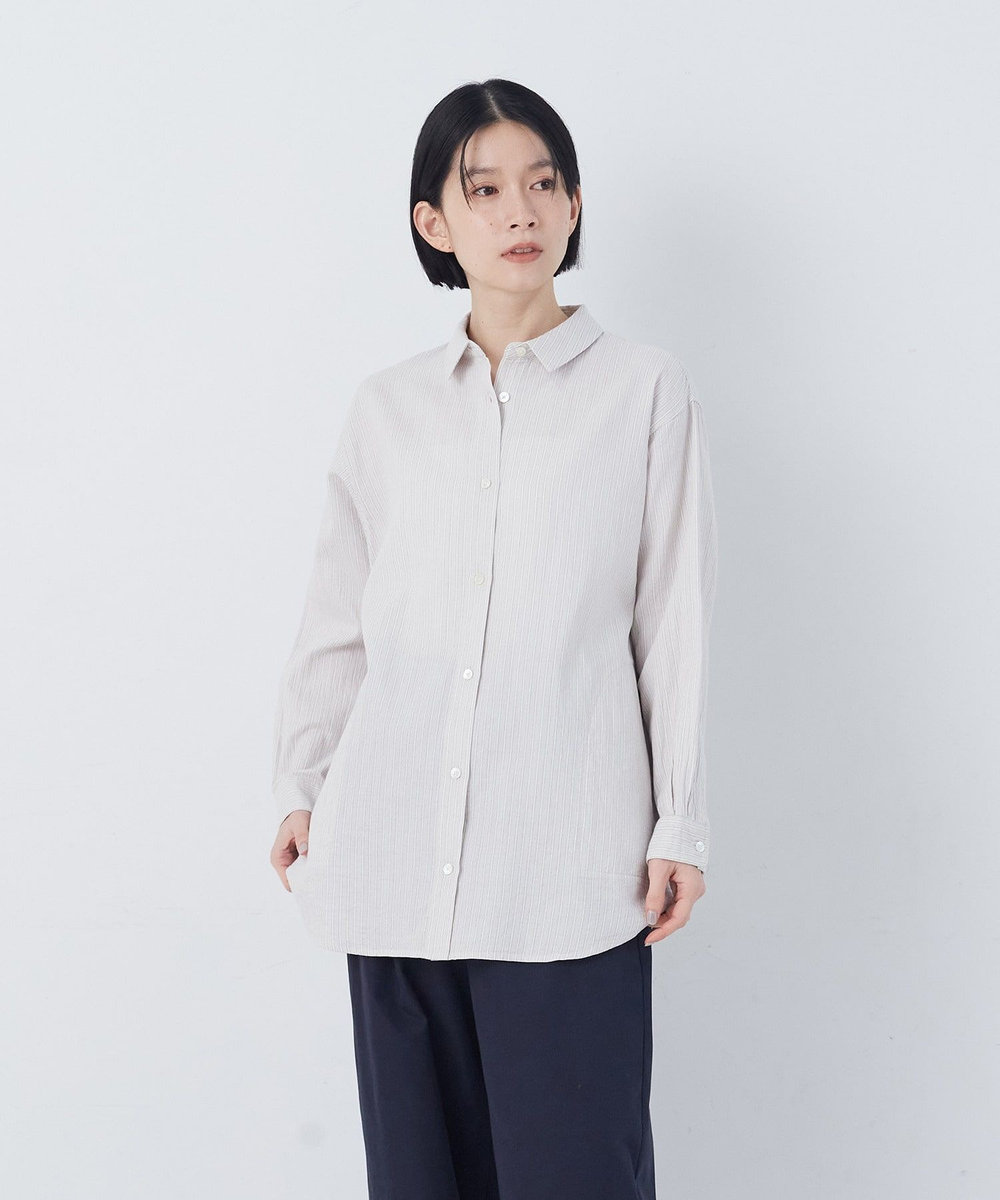 congés payés ADIEU TRISTESSE シングルガーゼポケット付きシャツ グレー系その他