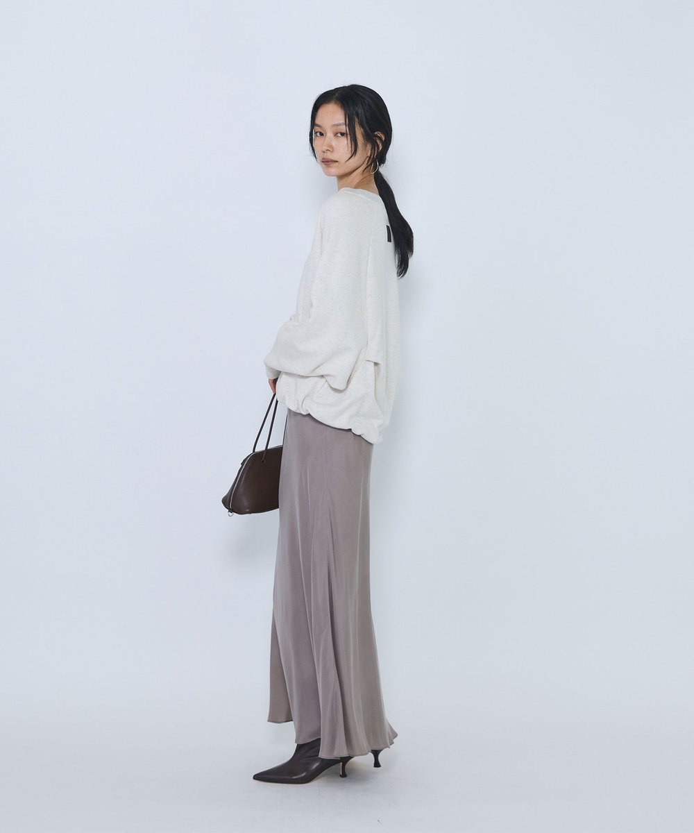 1er Arrondissement キュプラフィブリルマーメイドスカート グレイッシュベージュ