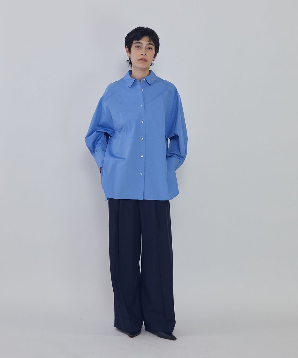 1er Arrondissement ツイルワイドトラウザー ネイビー