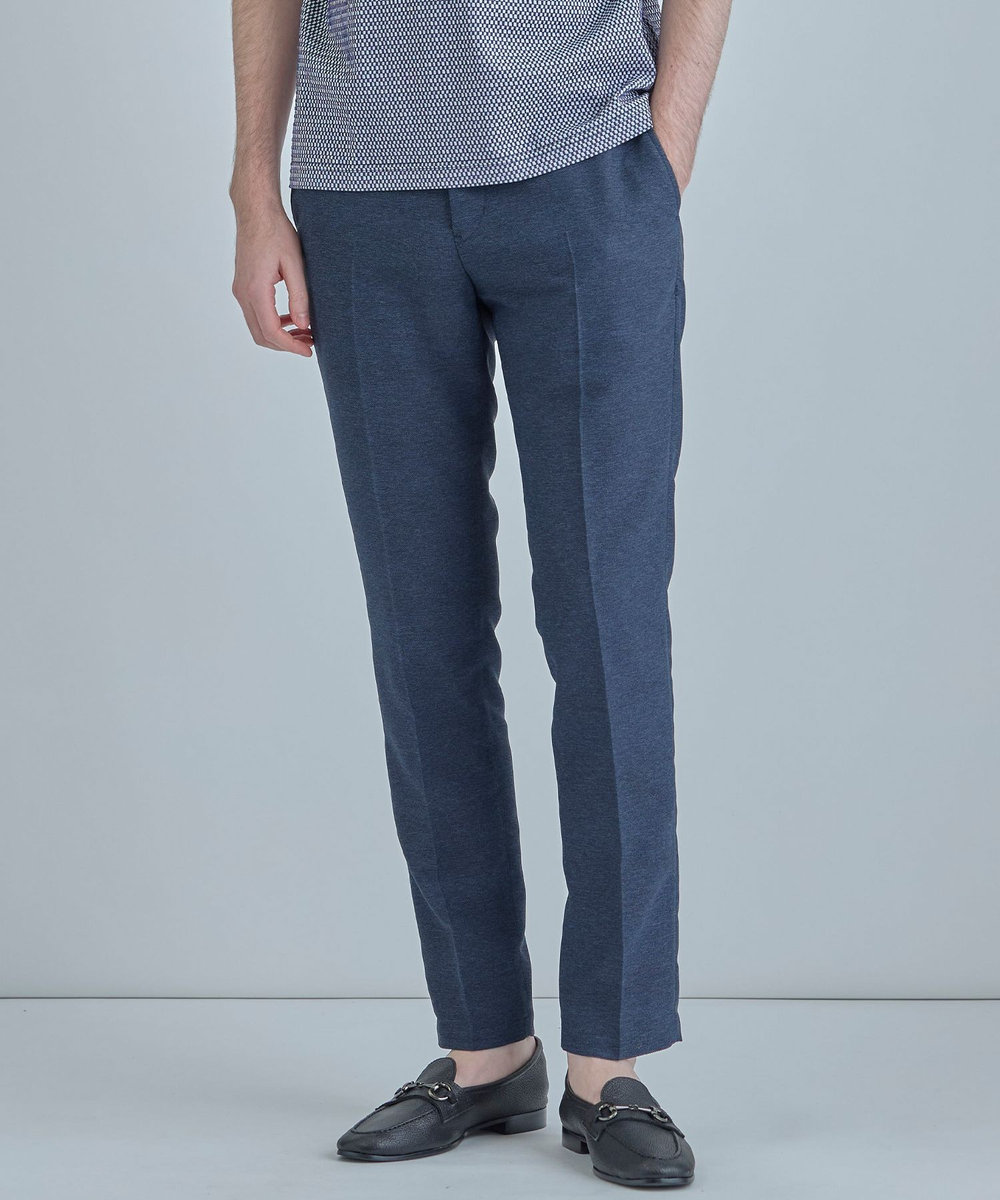 MEN'S BIGI 【ACTIVE TAILOR】カラミメッシュストレッチパンツ＜軽量/通気性/ストレッチ＞ ネイビー