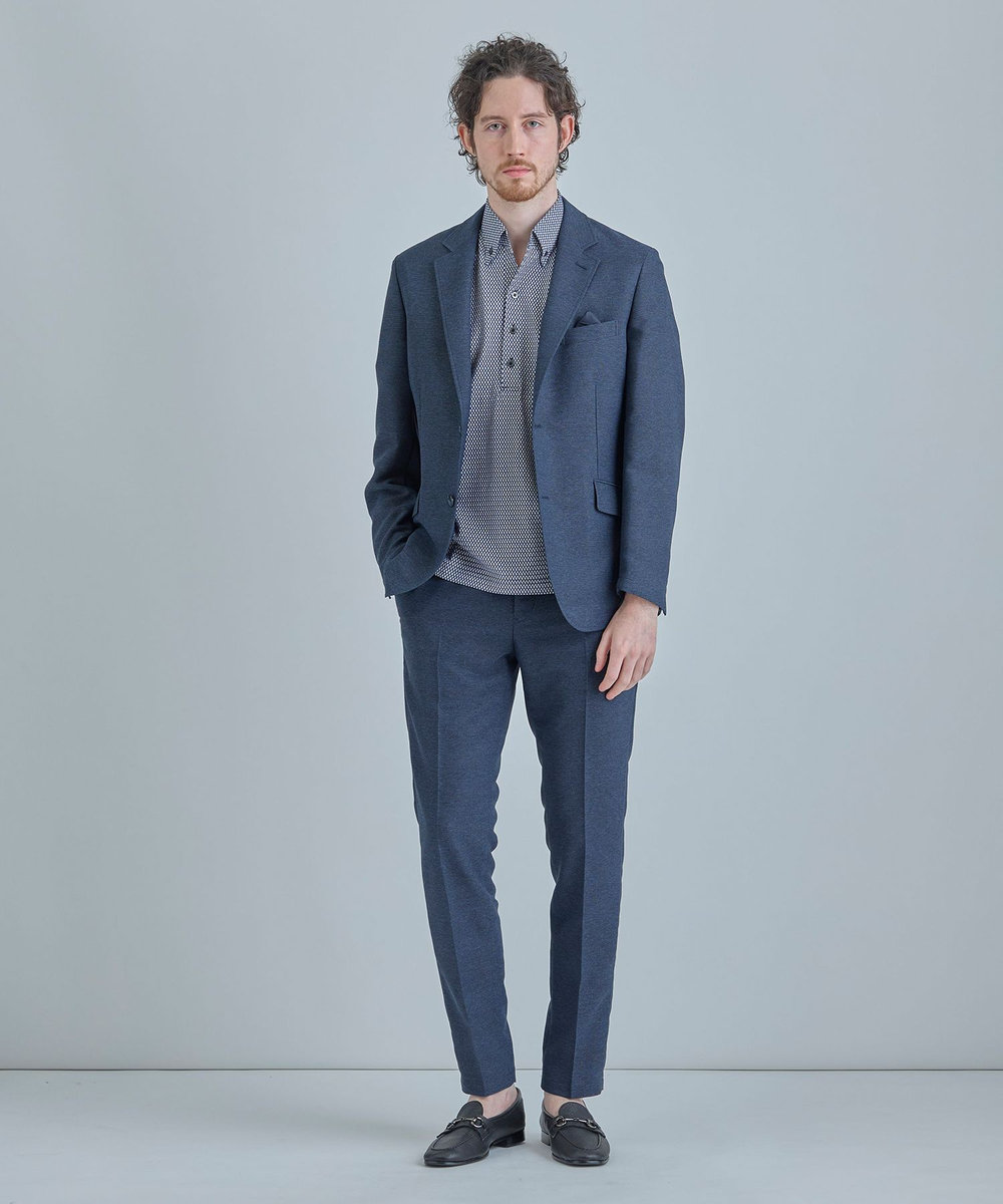 MEN'S BIGI 【ACTIVE TAILOR】カラミメッシュストレッチパンツ＜軽量/通気性/ストレッチ＞ ネイビー