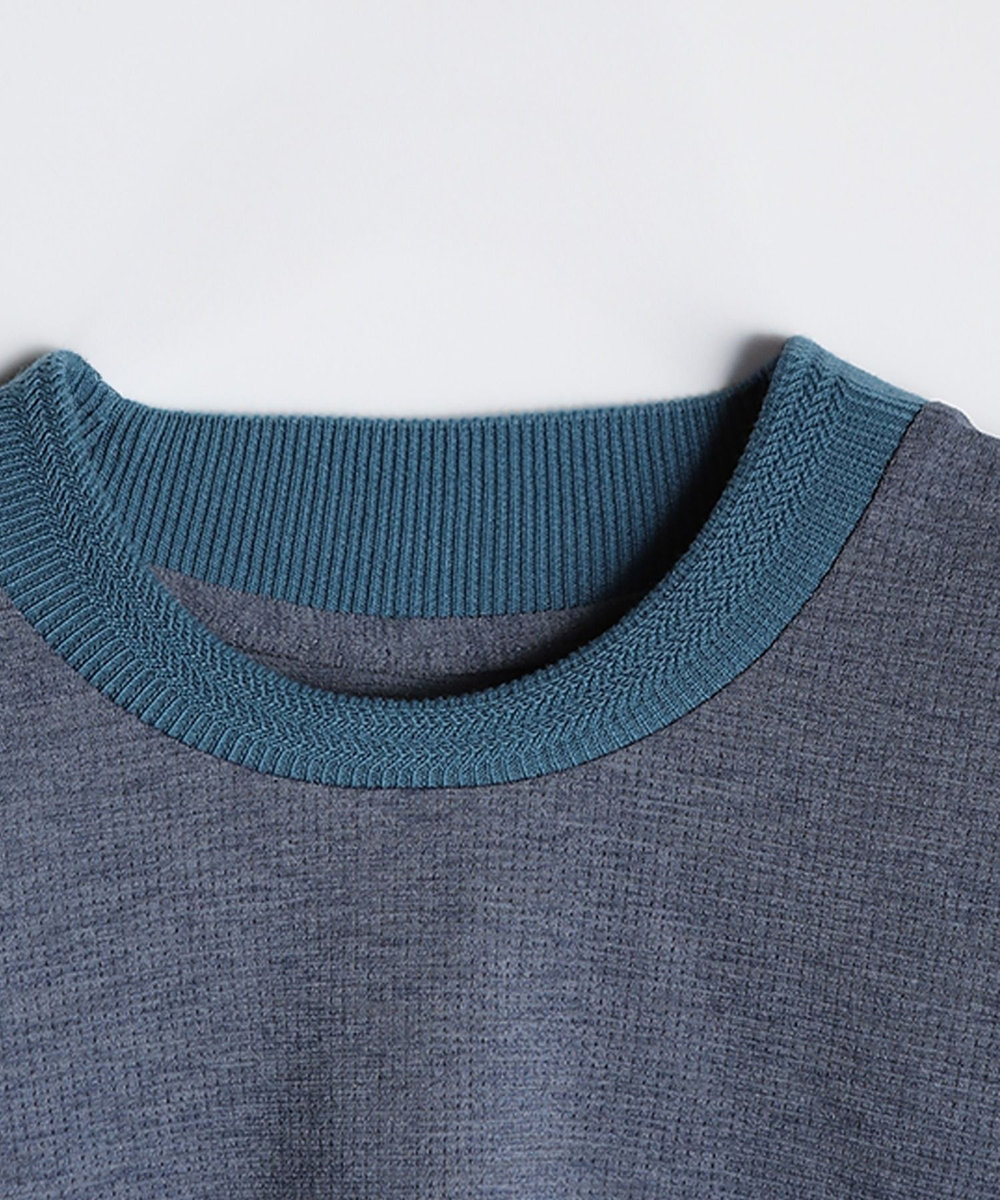 MEN'S BIGI 【WEB限定】ドットメッシュジャージTシャツ＜吸水速乾/通気性＞ ブルー