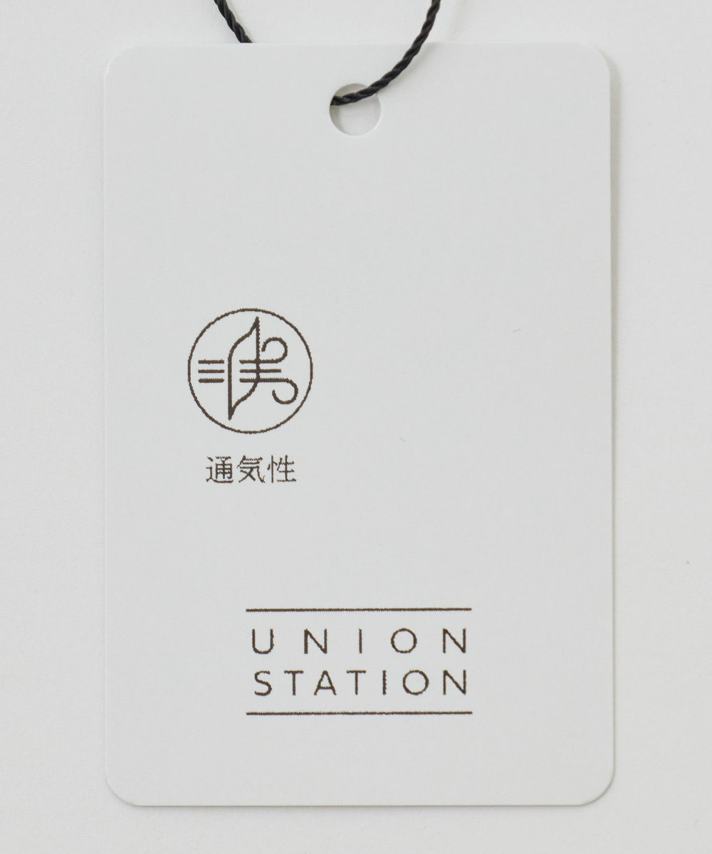 UNION STATION 【セットアップ対応】カラミ織りスラックス〈通気性〉 ライトグレー