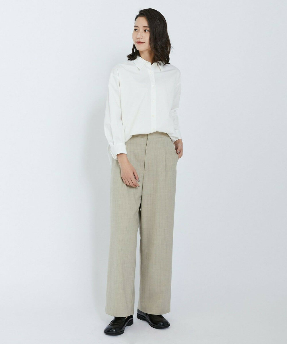 L'EQUIPE 2wayピンストライプパンツ ベージュ