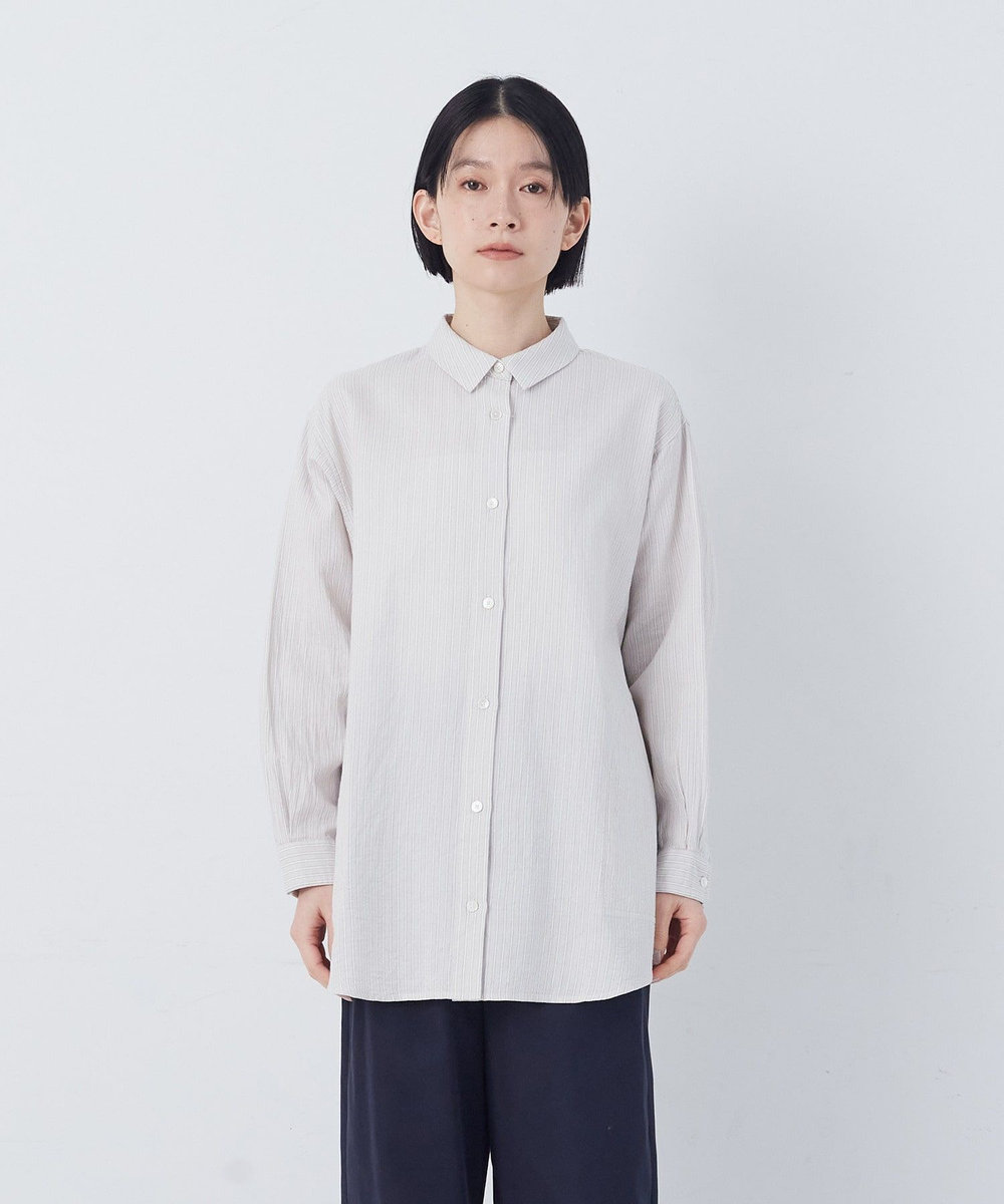 congés payés ADIEU TRISTESSE シングルガーゼポケット付きシャツ グレー系その他