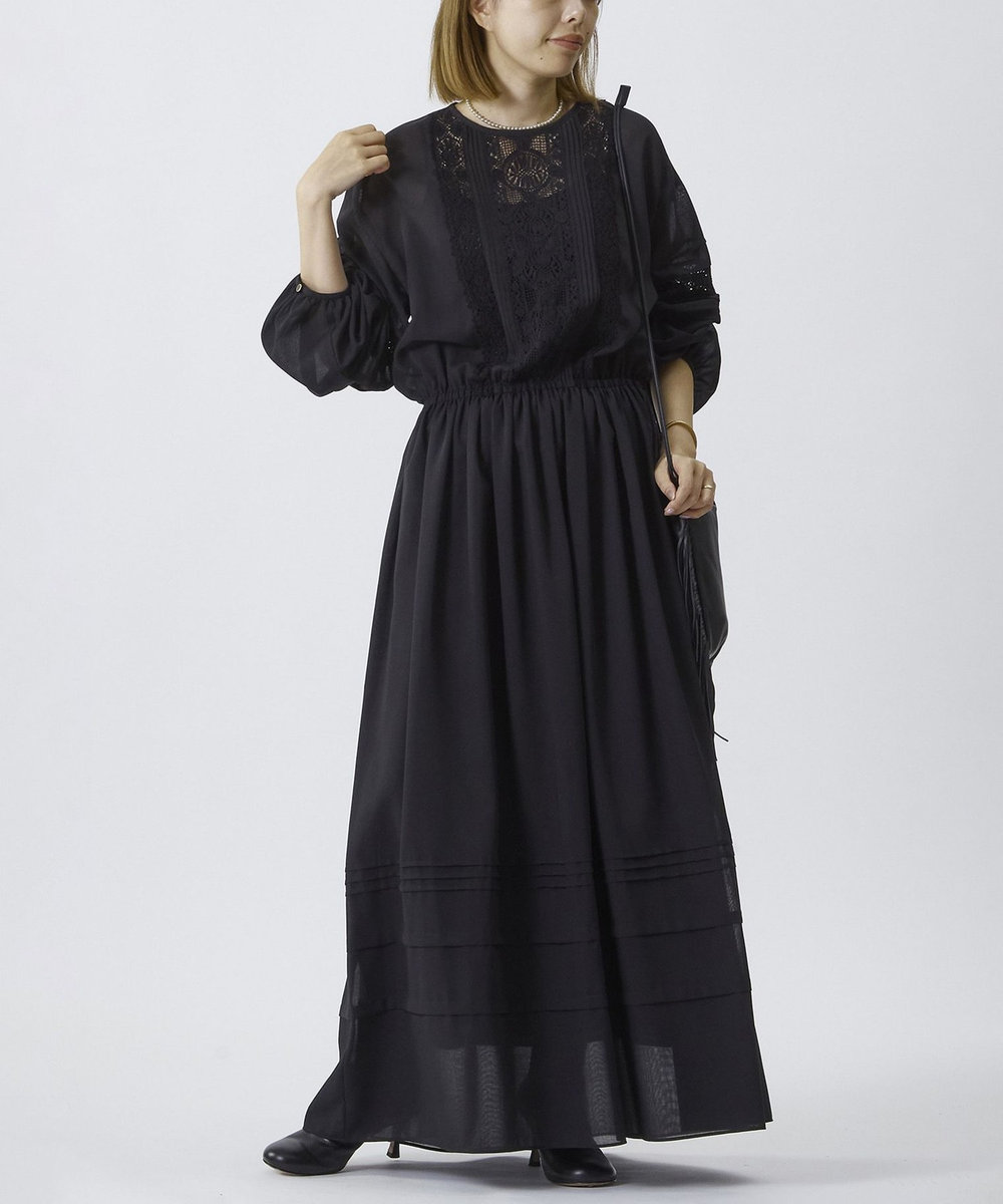 1er Arrondissement ボイル×レースワンピース ブラック