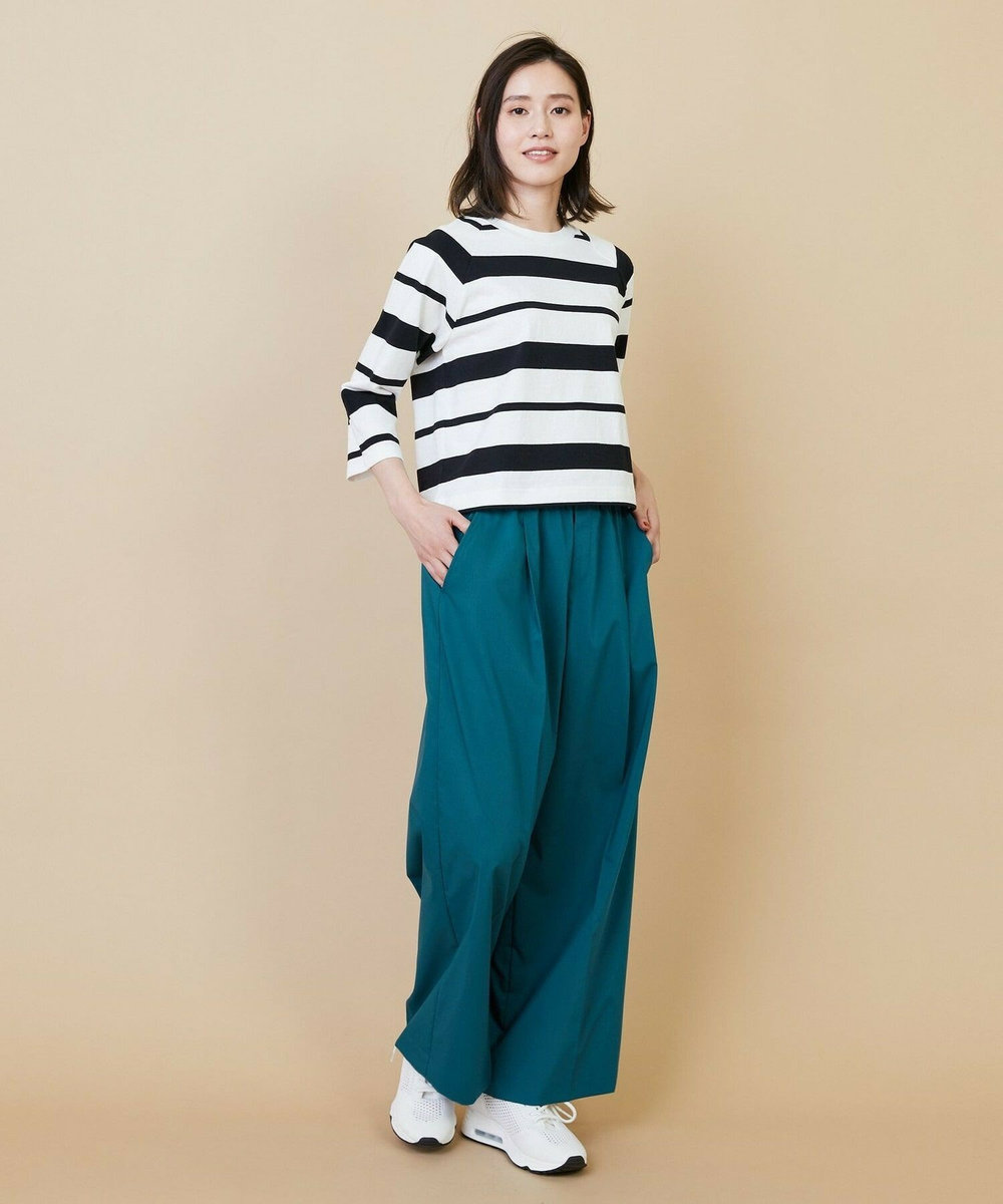 L'EQUIPE raspail × L'EQUIPE 別注クロップド丈ボーダーカットソー ブラック