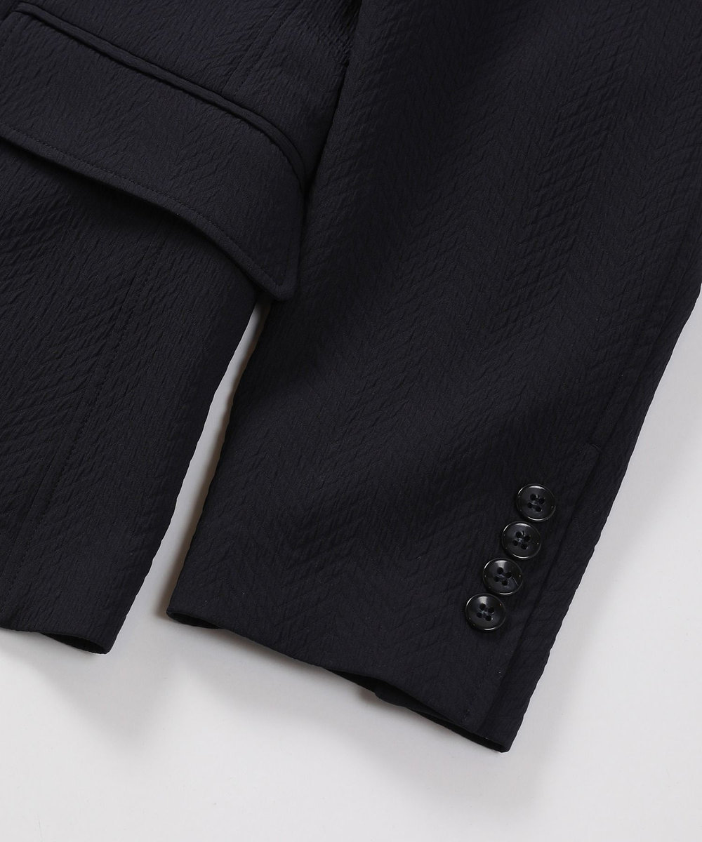 MEN'S BIGI ヘリンボーンストレッチジャケット ネイビー