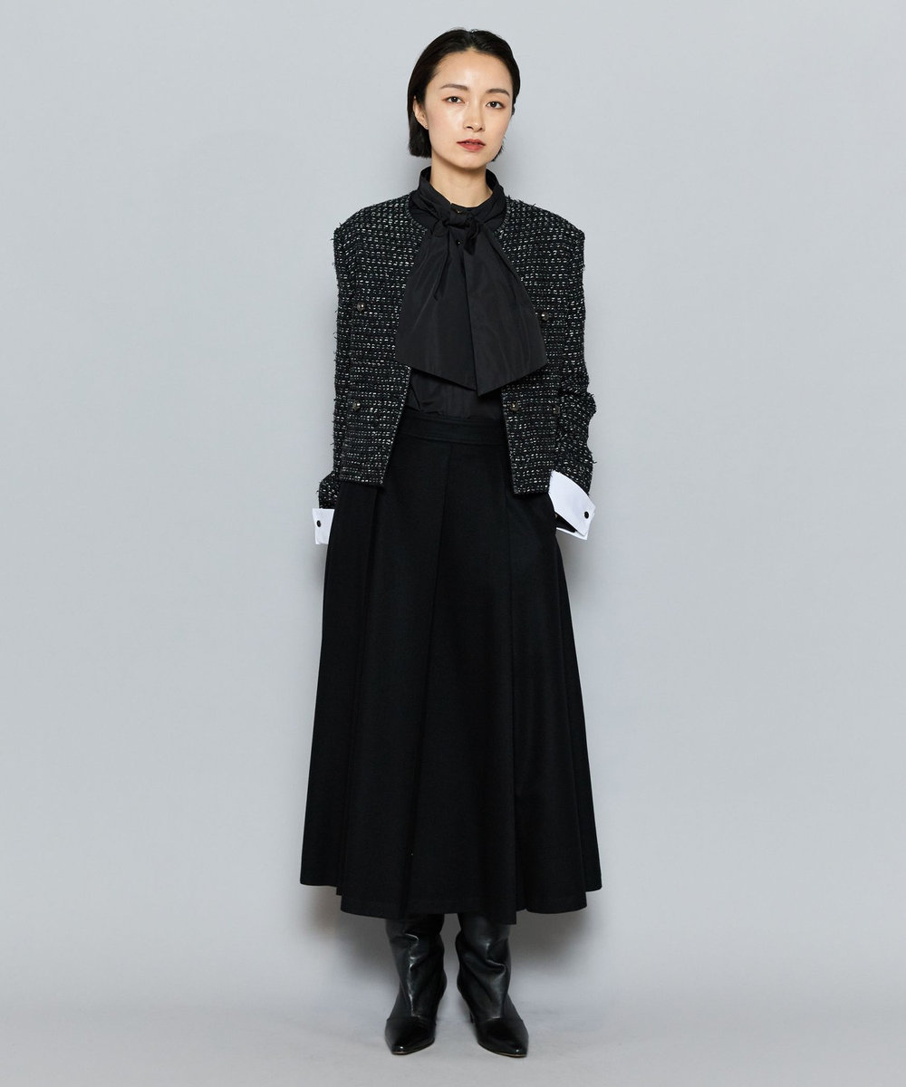 L'EQUIPE COUTURIER W/CASHフランネルスカート ブラック