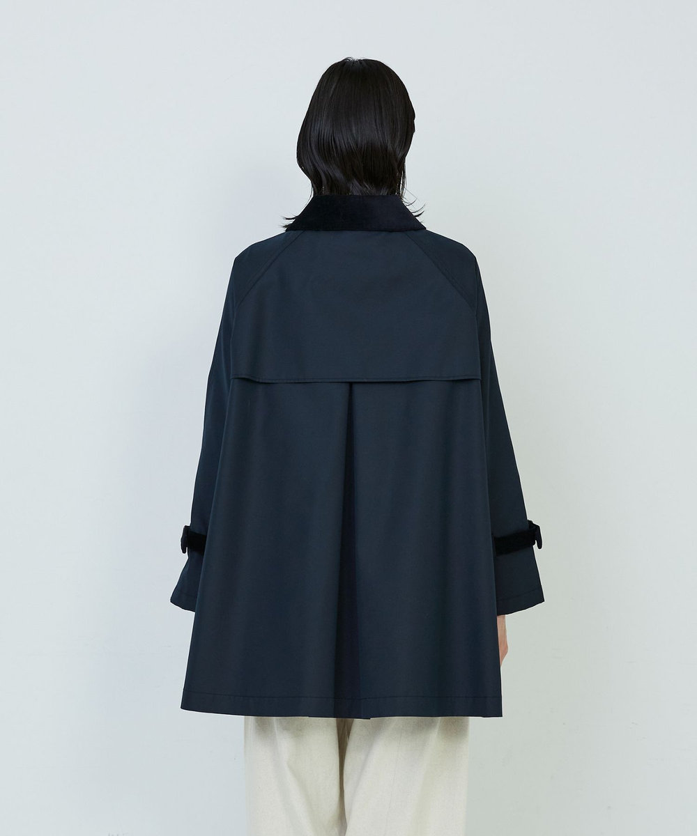 ADIEU TRISTESSE Aラインハーフコート ネイビー