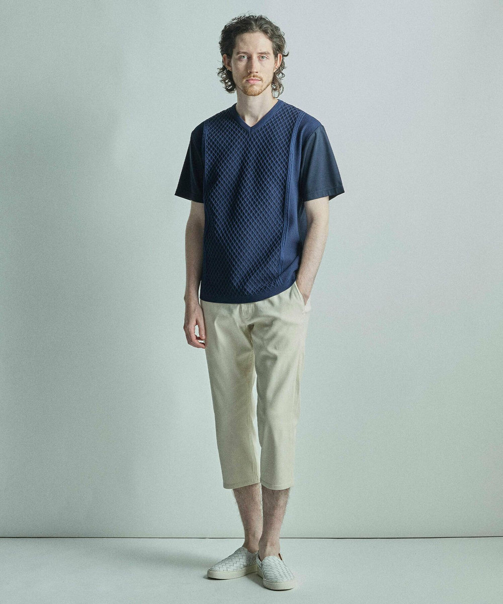MEN'S BIGI ハイパワーストレッチツイルクロップドパンツ〈ストレッチ〉 ベージュ