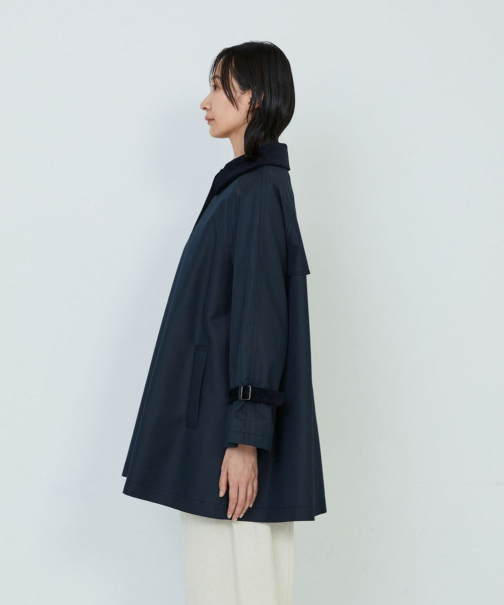 ADIEU TRISTESSE Aラインハーフコート ネイビー