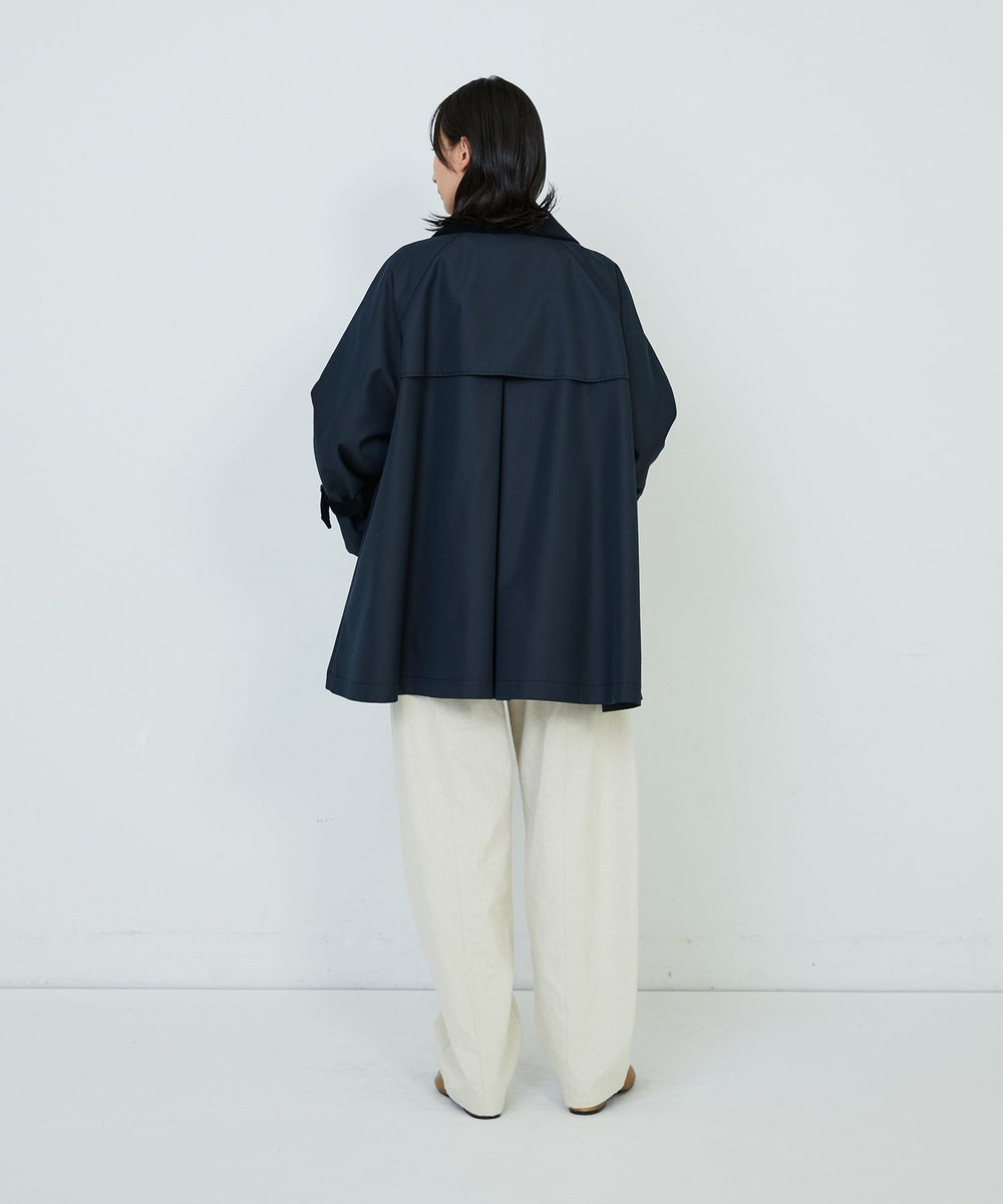 ADIEU TRISTESSE Aラインハーフコート ネイビー