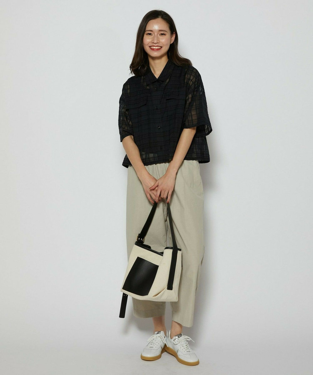 L'EQUIPE Lサイズ（大きいサイズ） 【大きいサイズ】エアリータフタパンツ グレイッシュベージュ