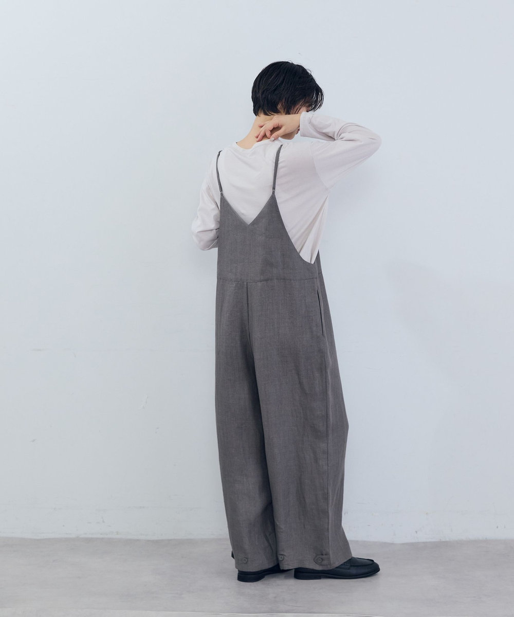ADIEU TRISTESSE リネンサロペット カーキ