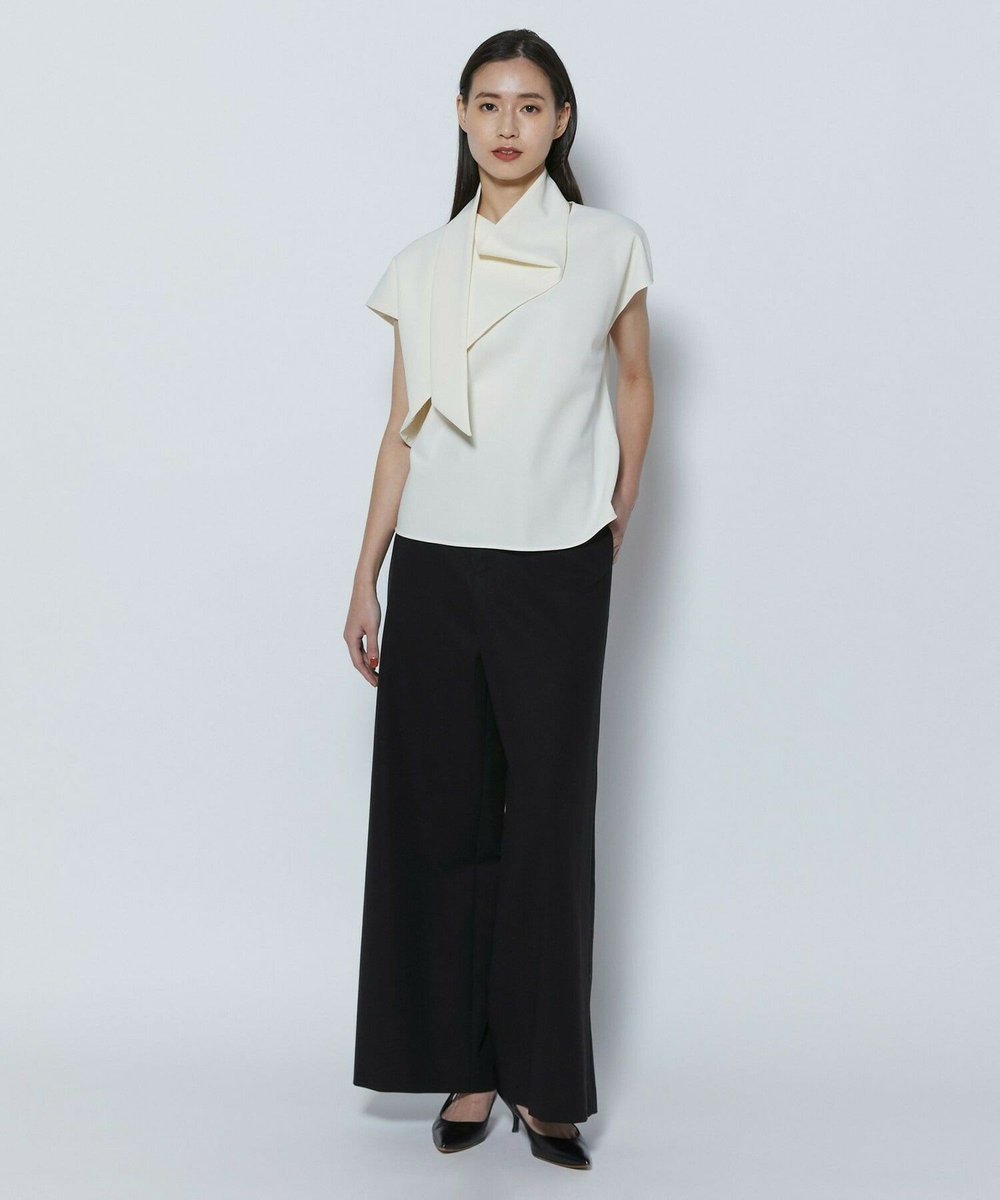 L'EQUIPE COUTURIER 60/2Vダブルクロスパンツ ホワイト