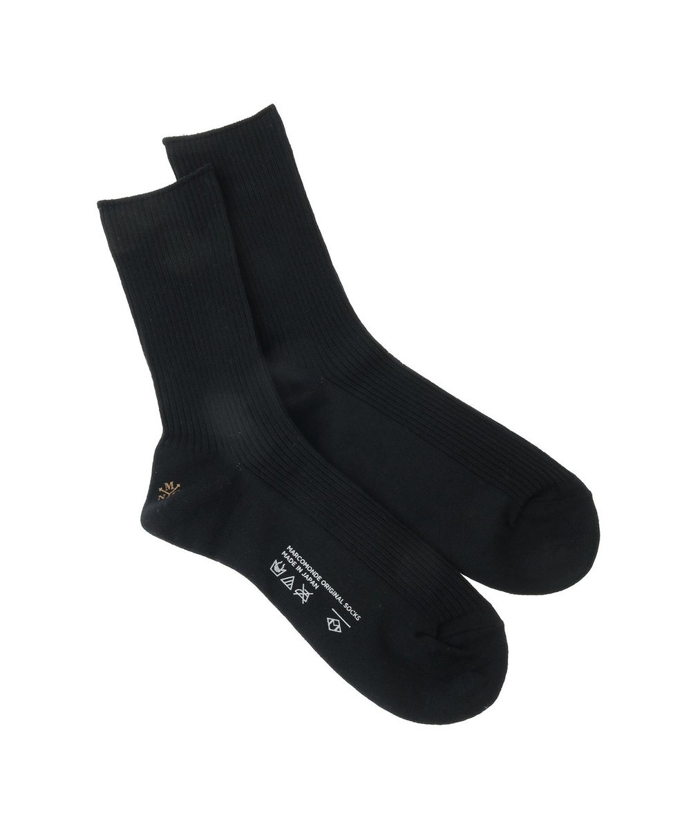 1er Arrondissement ＜MARCOMONDE（マルコモンド）＞コットンリブソックス ブラック