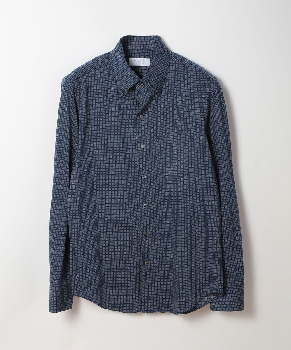 MEN'S BIGI 【ACTIVE TAILOR】ジャージボタンダウンドレスシャツ ネイビー