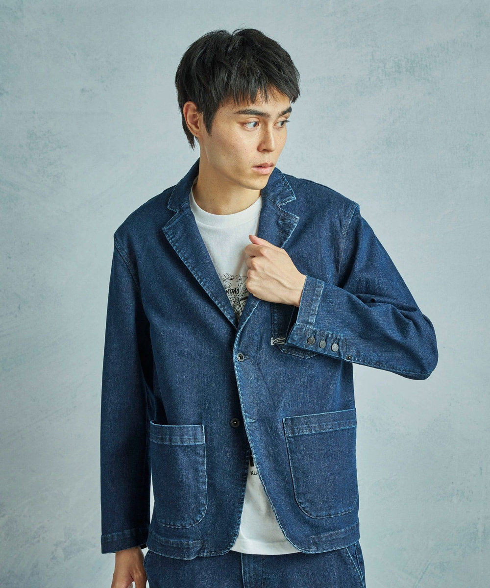 MEN'S BIGI 【DENHAM/デンハム】別注 デニムテーラードジャケット インディゴブルー