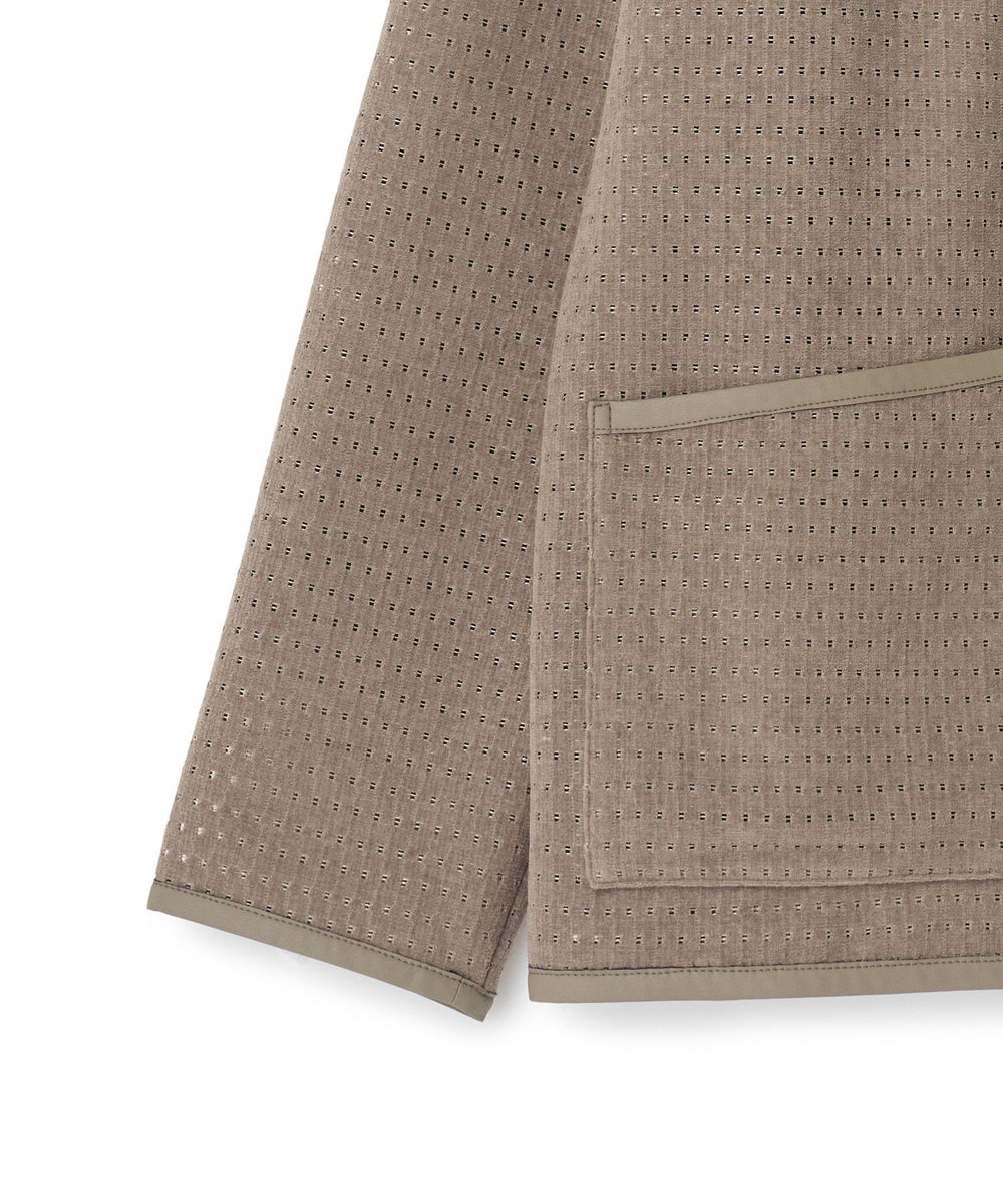 MEN'S BIGI シアーメッシュスエード ジップカーディガン＜通気性＞＜ストレッチ＞ ベージュ
