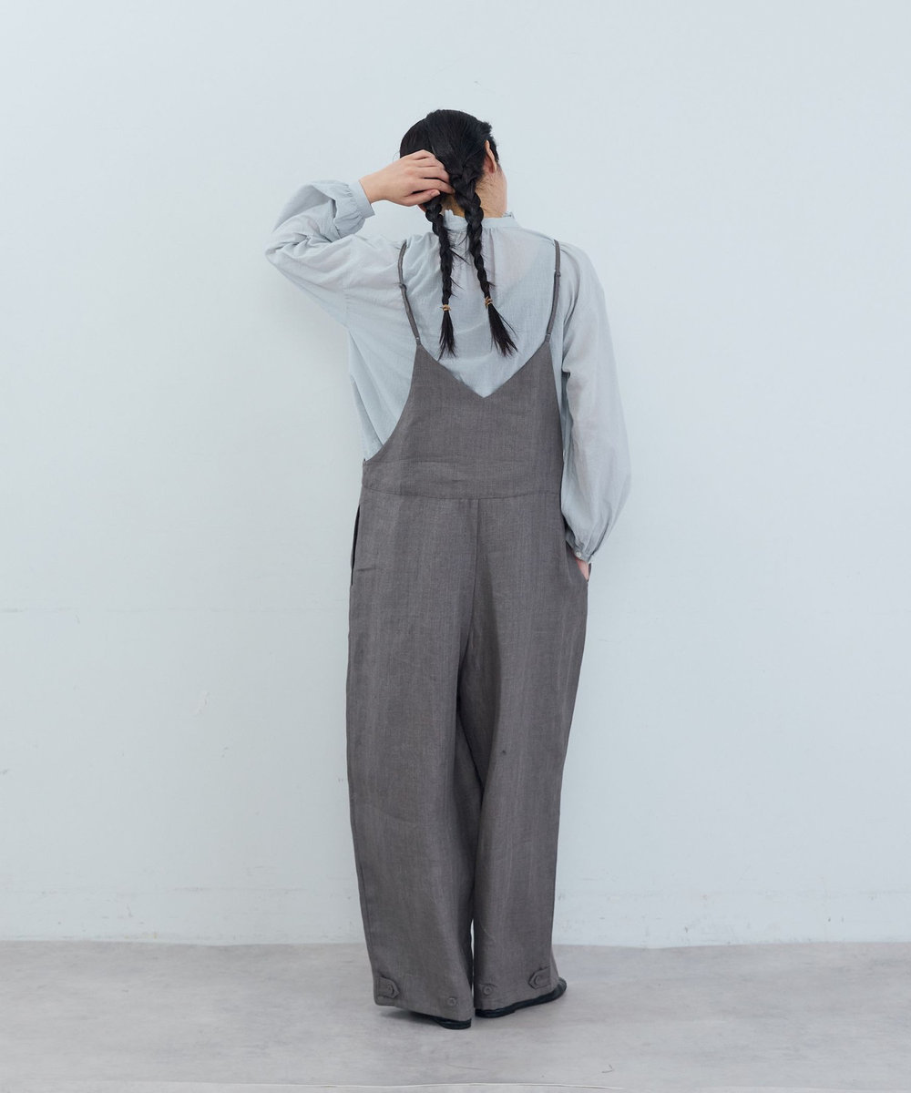 ADIEU TRISTESSE リネンサロペット カーキ