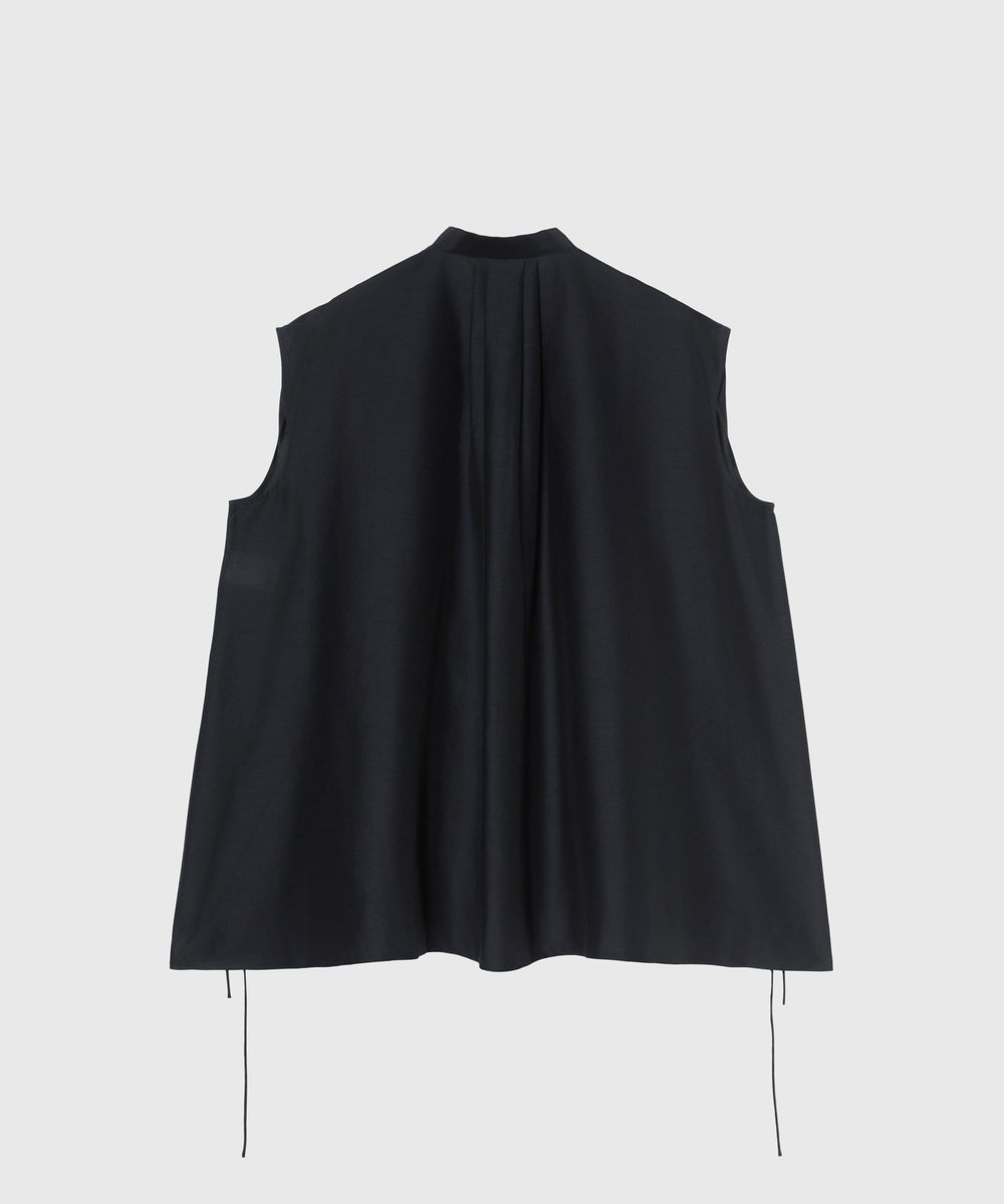 DÉPAREILLÉ 	COTTON SILK LAWN BLOUSE / コットンシルクローンブラウス ネイビー