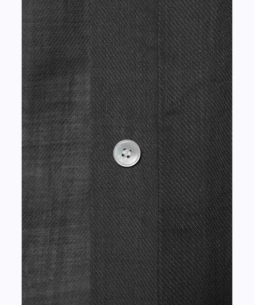 DÉPAREILLÉ RAMIE TWILL REGULAR COLLAR SHIRT / ラミーツイルレギュラーカラーシャツ チャコールグレー