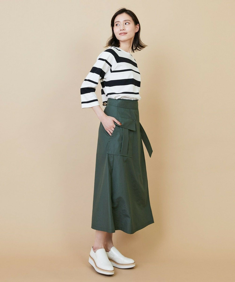 L'EQUIPE raspail × L'EQUIPE 別注クロップド丈ボーダーカットソー ブラック