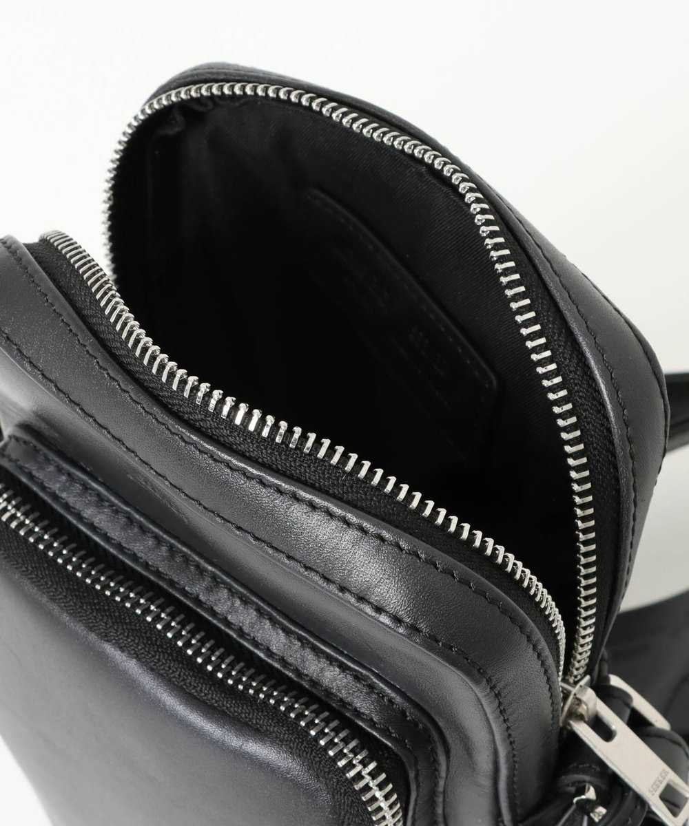 MEN'S BIGI 【SEEKER/シーカー】別注 ムラレザーミニショルダーバッグ ブラック